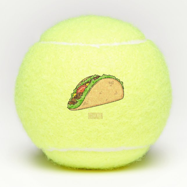 Balles De Tennis Illustration de dessin sur Taco (Devant)