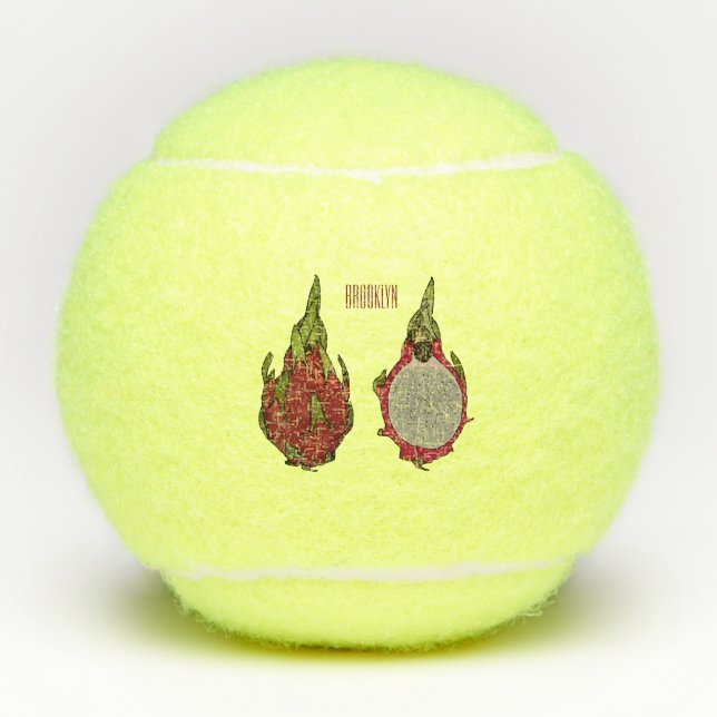 Balles De Tennis Illustration de dragon fruit (Devant)