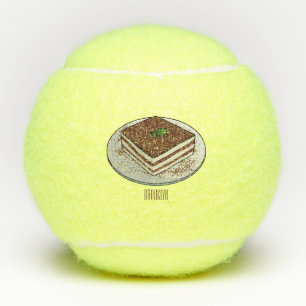 Balles De Tennis Illustration de gâteau de Tiramisu