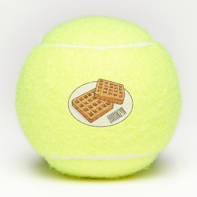 Balles De Tennis Illustration de gaufre (Devant)