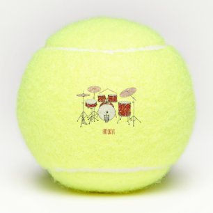 Balles De Tennis Illustration de kit de batterie
