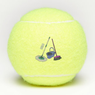 Balles De Tennis Illustration de la bande dessinée Broom & mop