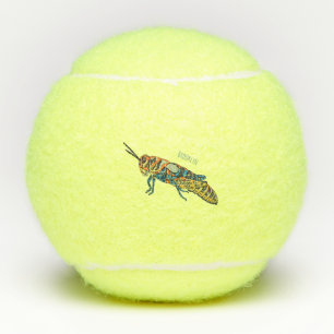 Balles De Tennis Illustration de la caricature de la sauterelle en