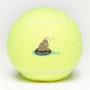 Balles De Tennis Illustration de la pêche de l'ourson mou