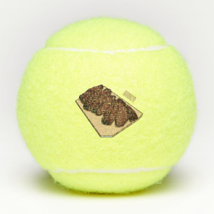 Balles De Tennis Illustration de la poitrine de boeuf