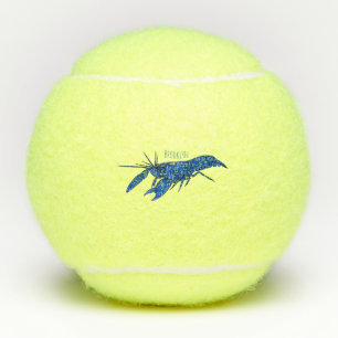 Balles De Tennis Illustration de l'écrevisse marron bleu
