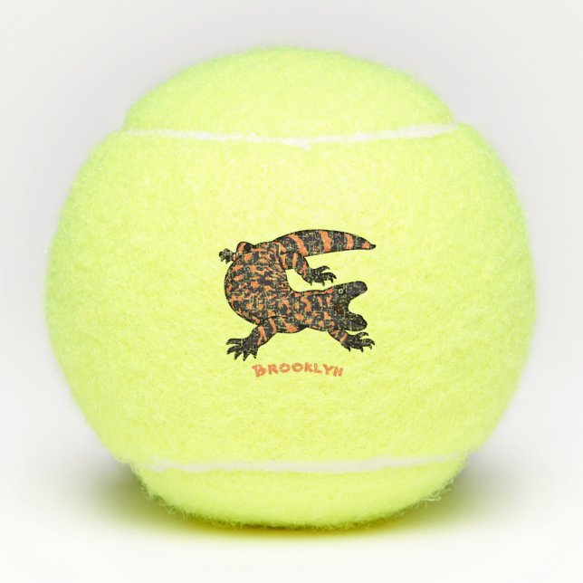 Balles De Tennis Illustration de lézard géant affamé (Devant)