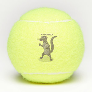 Balles De Tennis Illustration de mignonne mangouste