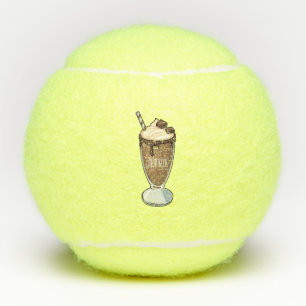 Balles De Tennis Illustration de milk-shake au chocolat