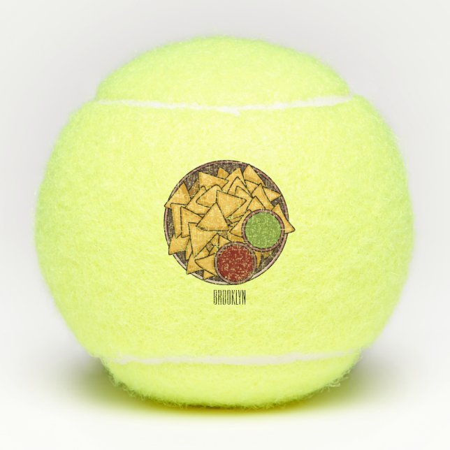 Balles De Tennis Illustration de Nachos (Devant)