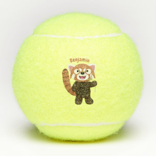 Balles De Tennis Illustration de panda rouge mignon