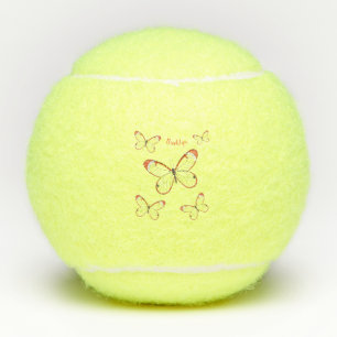 Balles De Tennis Illustration de papillon en verre