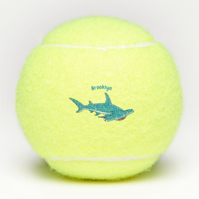 Balles De Tennis Illustration de requin marteau (Devant)