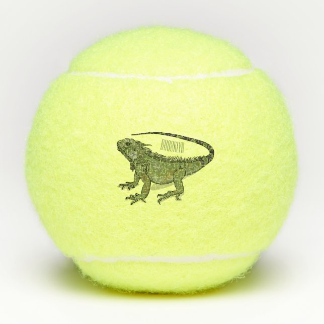 Balles De Tennis Illustration d'Iguana (Devant)