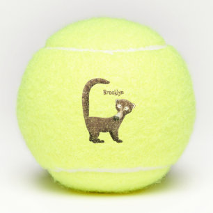 Balles De Tennis Illustration drôle curieuse de dessin animé de coa