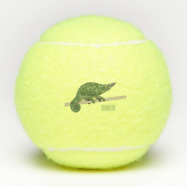 Balles De Tennis Illustration du caméléon de Jackson (Devant)