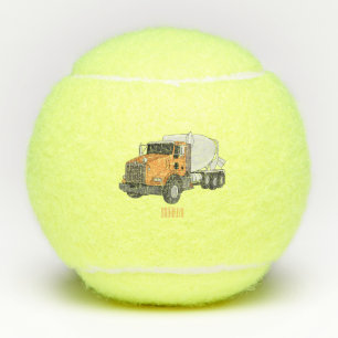 Balles De Tennis Illustration du camion de mélange de béton