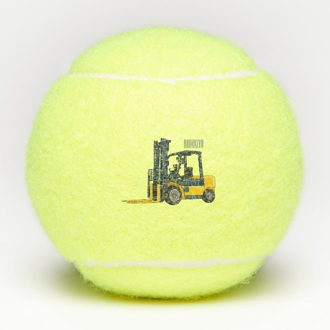 Balles De Tennis Illustration du chariot élévateur (Devant)