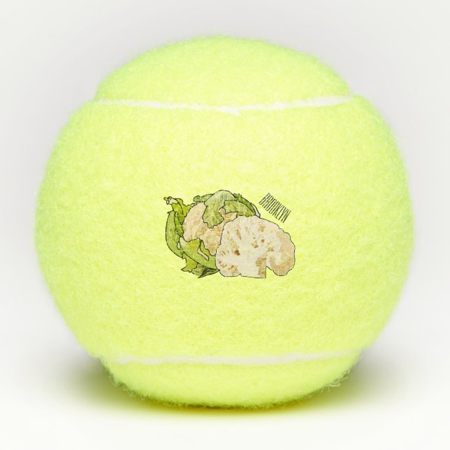 Balles De Tennis Illustration du chou-fleur (Devant)