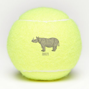 Balles De Tennis Illustration du rhinocéros de Javan