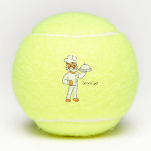 Balles De Tennis Illustration d'un chef tigre drôle et mignon