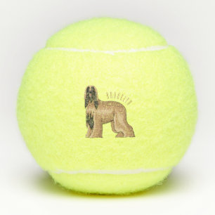 Balles De Tennis Illustration d'un chien hound afghan