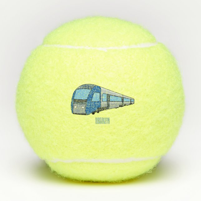 Balles De Tennis Illustration d'un train électrique (Devant)