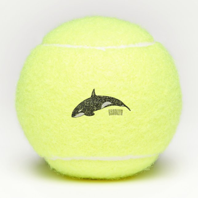 Balles De Tennis Illustration d'une baleine tueuse (Devant)