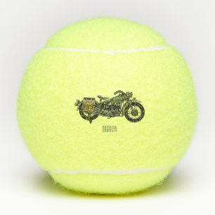 Balles De Tennis Illustration d'une moto de croiseur militaire