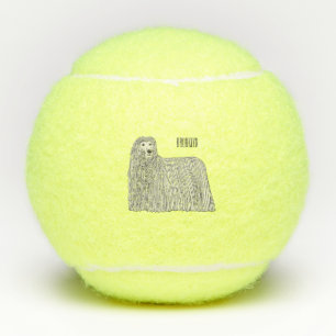 Balles De Tennis Illustration Komondor pour chien
