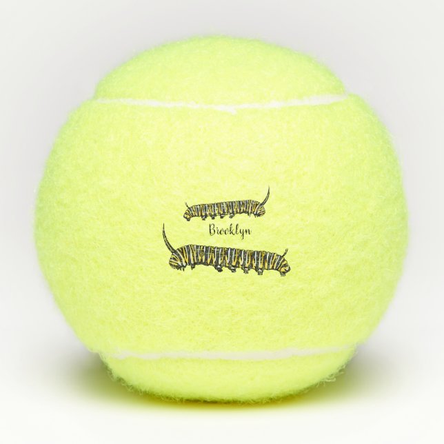 Balles De Tennis Illustration Monarch caterpillar (Devant)