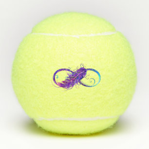 Balles De Tennis Infini avec plume violette