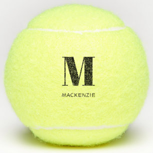 Balles De Tennis Initiale de monogramme personnalisée