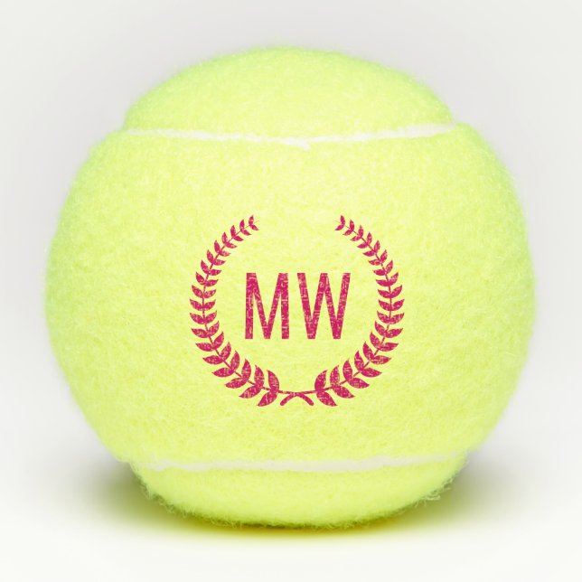 Balles De Tennis Initiales Modernes (Devant)