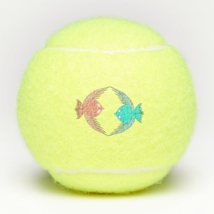 Balles De Tennis Inséparables roses et bleus mignons