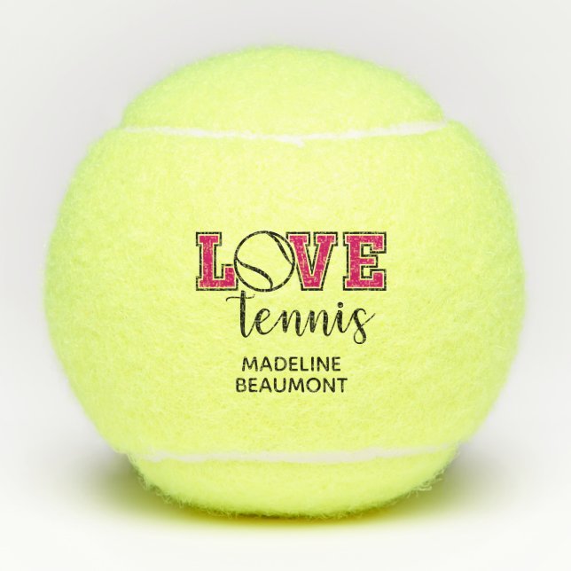 Balles De Tennis J'adore le tennis (Devant)