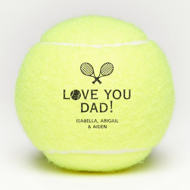 Balles De Tennis Je t'aime papa (Devant)