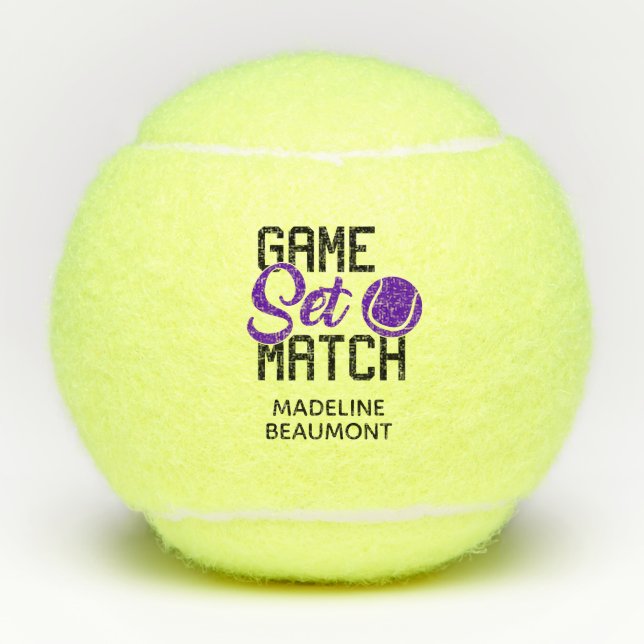 Balles De Tennis Jeu Set Match (Devant)