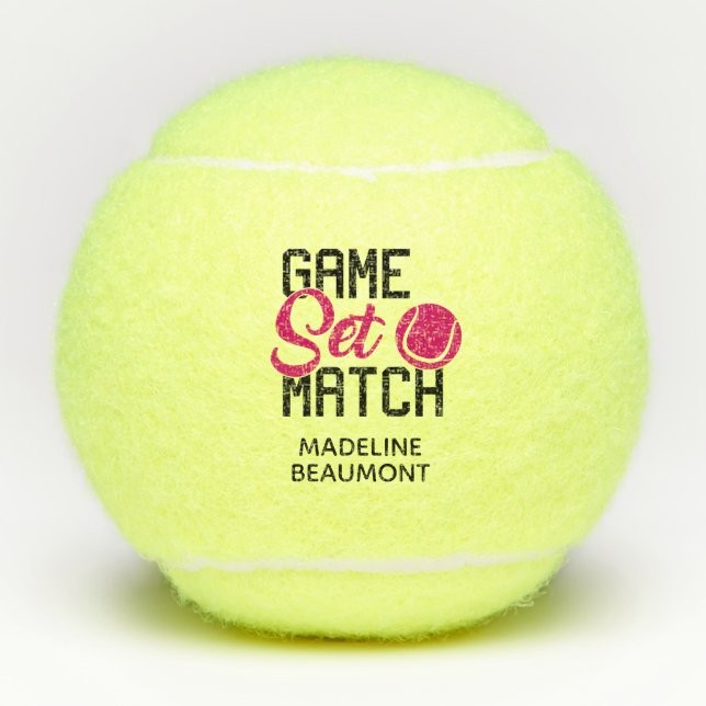 Balles De Tennis Jeu Set Match (Devant)
