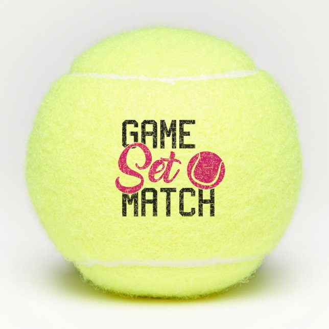 Balles De Tennis Jeu Set Match (Devant)