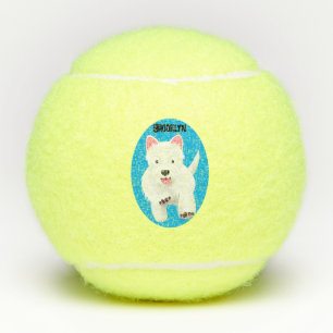 Balles De Tennis Joli cartoon de terrier west highland blanc mignon