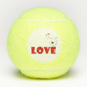 Balles De Tennis Joli chien chiot amour Saint Valentin