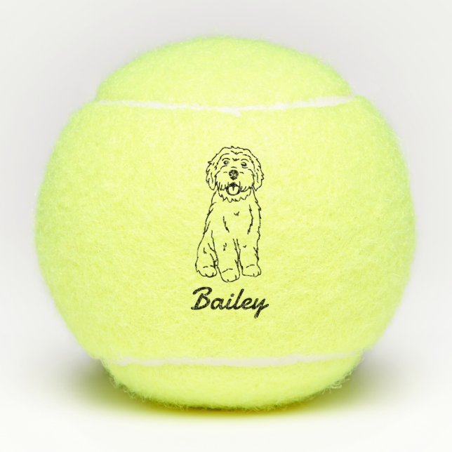 Balles De Tennis Joli Nom Personnalisé Goldendoodle Labradoodle Doo (Devant)