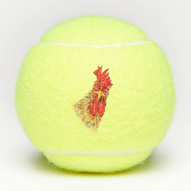 Balles De Tennis Jouer Balls De Tennis Surpris Rooster Fun (Devant)