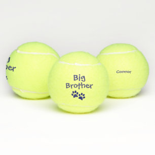 Balles De Tennis Jouet bleu de chat de chien de frère avec le nom