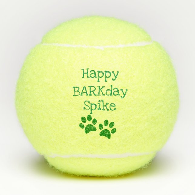 Balles De Tennis Jouet heureux vert de chien d'anniversaire de (Devant)