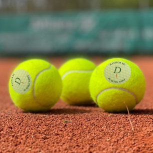 Balles De Tennis Joueur de golf sur mesure Monogramme Funny Tennis 