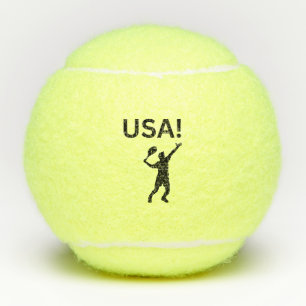 Balles De Tennis Joueur de tennis américain utilisant dot comme bal