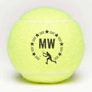 Balles De Tennis Joueur étoile monogrammé