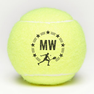 Balles De Tennis Joueur étoile monogrammé